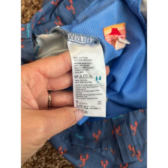 Tommy Bahama Men's 34 Relax Blue Crab Lobster Print Chino Shorts Pockets Cotton‎ - Picture 5 of 6